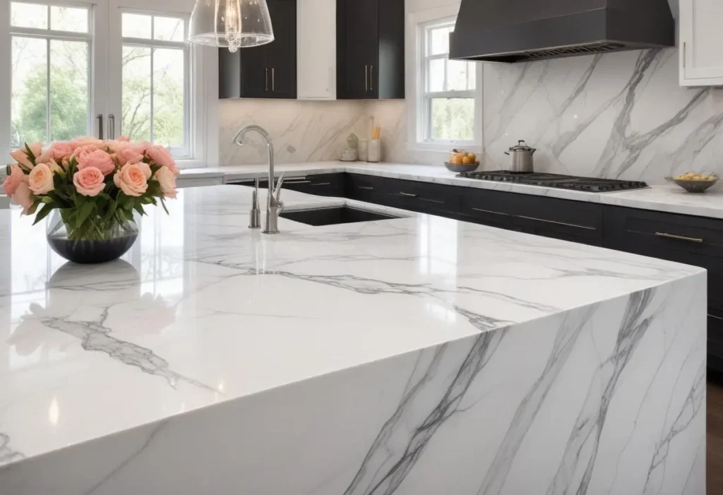 Honed finish marble