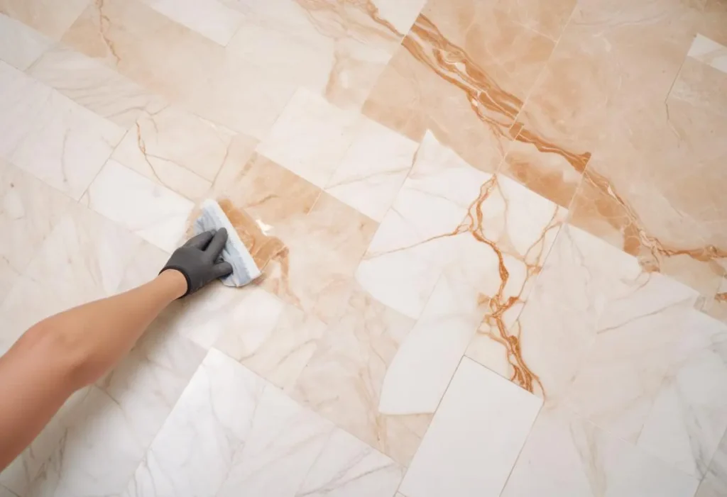 Stain removal techniques for marble floors